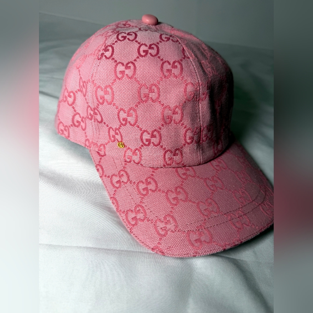 Gucci Pink Monogram Baseball Cap